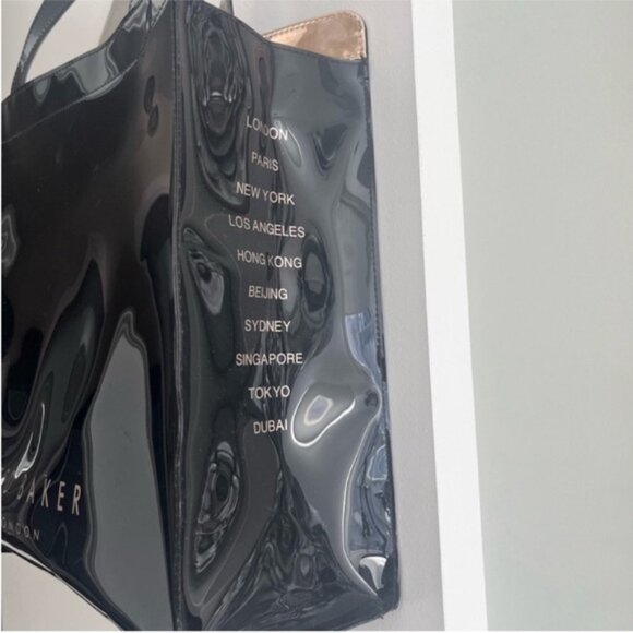 TED BAKER Rare Cute Glossy Tote Bag with Bow - Picture 7 of 15